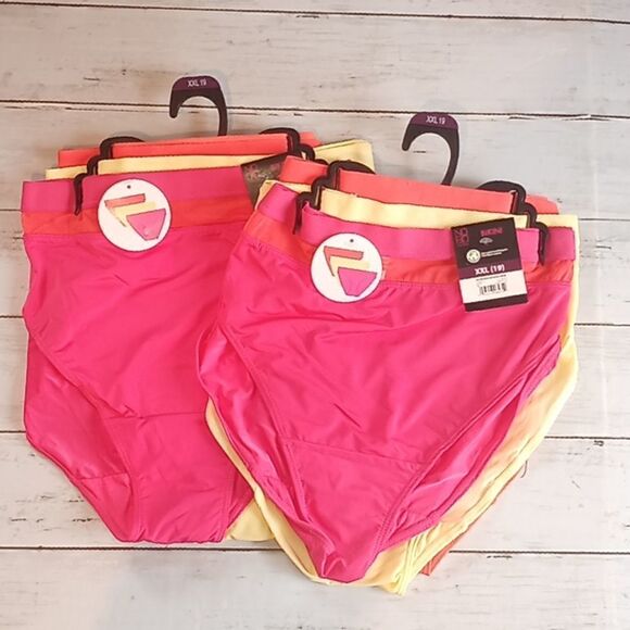 Womens Juniors Plus Mesh Madness Bikini Panties Underwear Briefs 2, 3 Packs - Picture 1 of 5